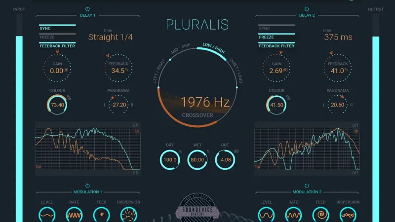 United Plugins Pluralis: Delay mit Signal-Splitting