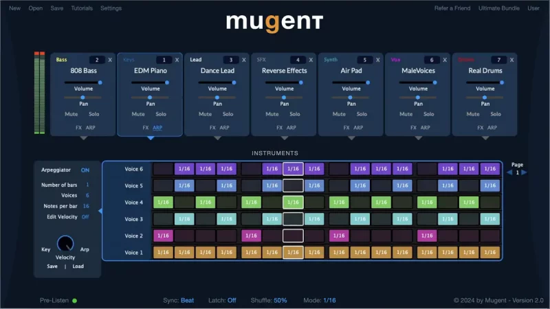 Mugent Player 2.0: Neue Version mit Arp