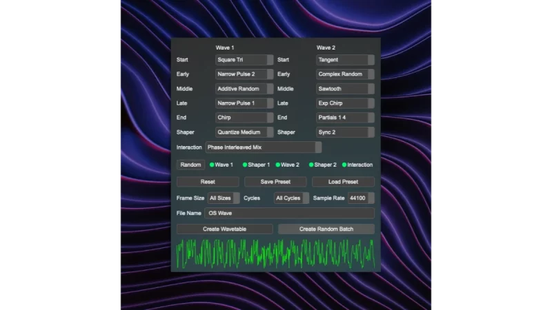 Ocean Swift Wavetable Creator: Wavetables für alle!