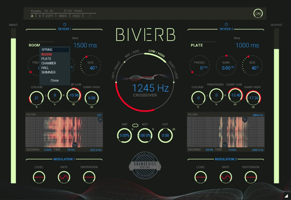 United Plugins Biverb Test - Räume