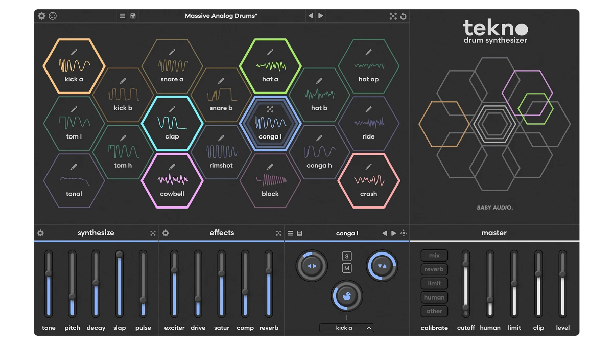Baby Audio Tekno: Synthetische Drum-Machine