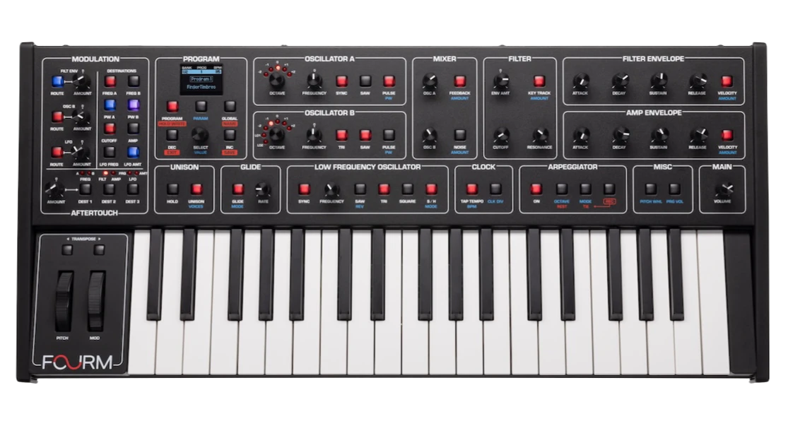 Sequential Fourm: Analog, 4-stimmig, polyphon