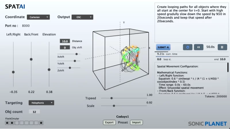SonicLab SpatAI: Panning per Prompt