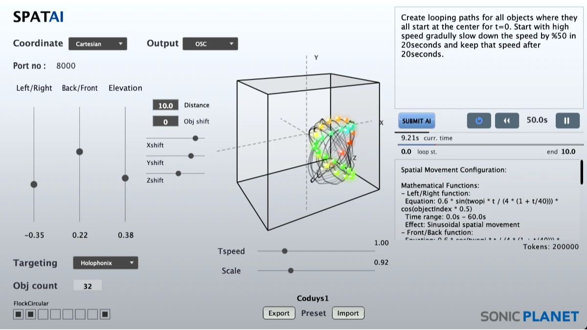 SonicLab SpatAI: Panning per Prompt