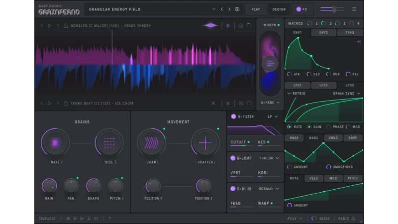 Baby Audio Grainferno: Grain-Synth mit Dual-Engine