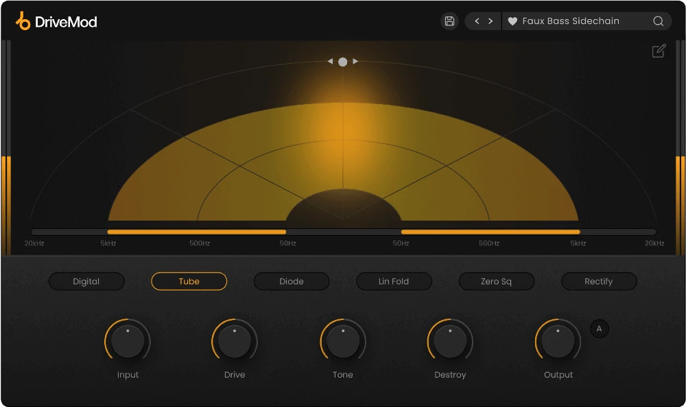 Plugin Boutique DriveMod Plugin Oberfläche