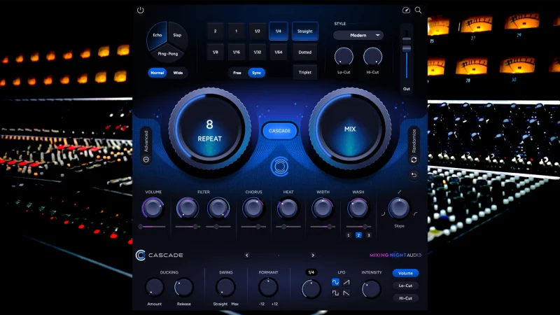 Mixing Night Audio Cascade Test: Dynamische Delays