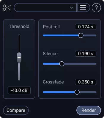 iZotope RX 12 Trim Silence Modul