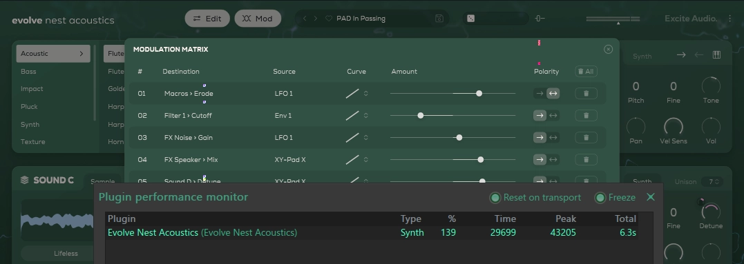 Excite Audio Evolve Nest Acoustics Test CPU-Last