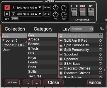GForce Sequential Prophet 5 Dual-Layer-Architektur